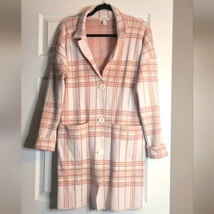 Nine West Plaid Sweater Jacket Shacket